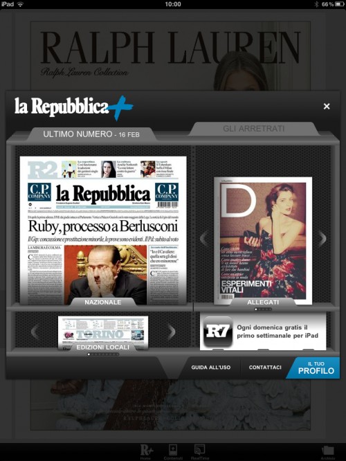 La Repubblica+ per iPad screenshot