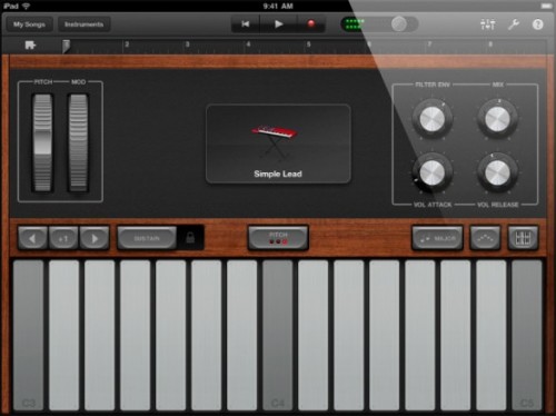 GarageBand per iPad