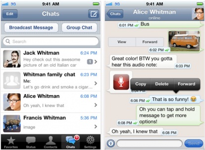 Whatsup Messenger per iPhone